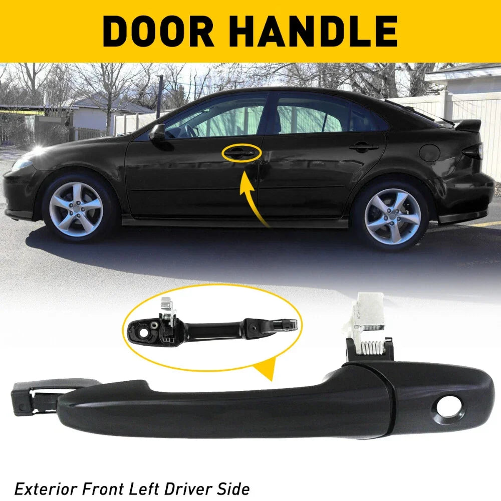 Exterior Door Handle for Mazda 3 (2004–2009), Mazda 6 (2003–2008) LH Plastic