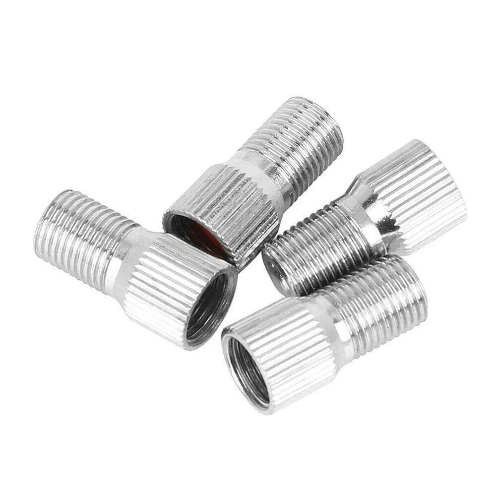 Set of 8 Chrome Tyre Wheel Valve Stem Cap Extensions for Car 19/25/27/39mm