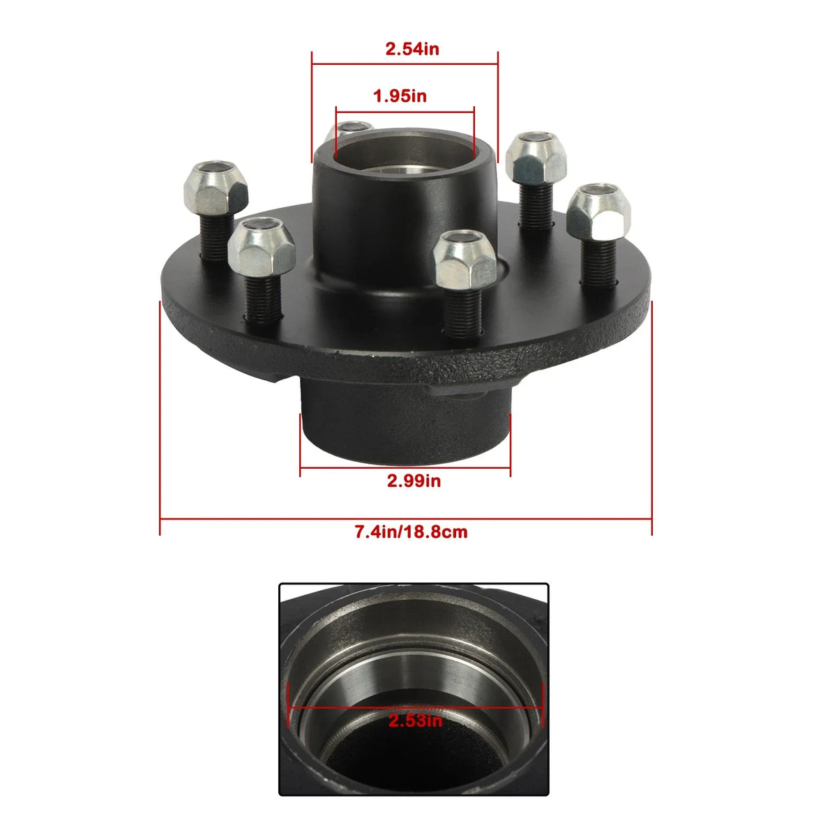 Set of 4 Trailer Wheel Hub Kits for Southwest Wheel (3)