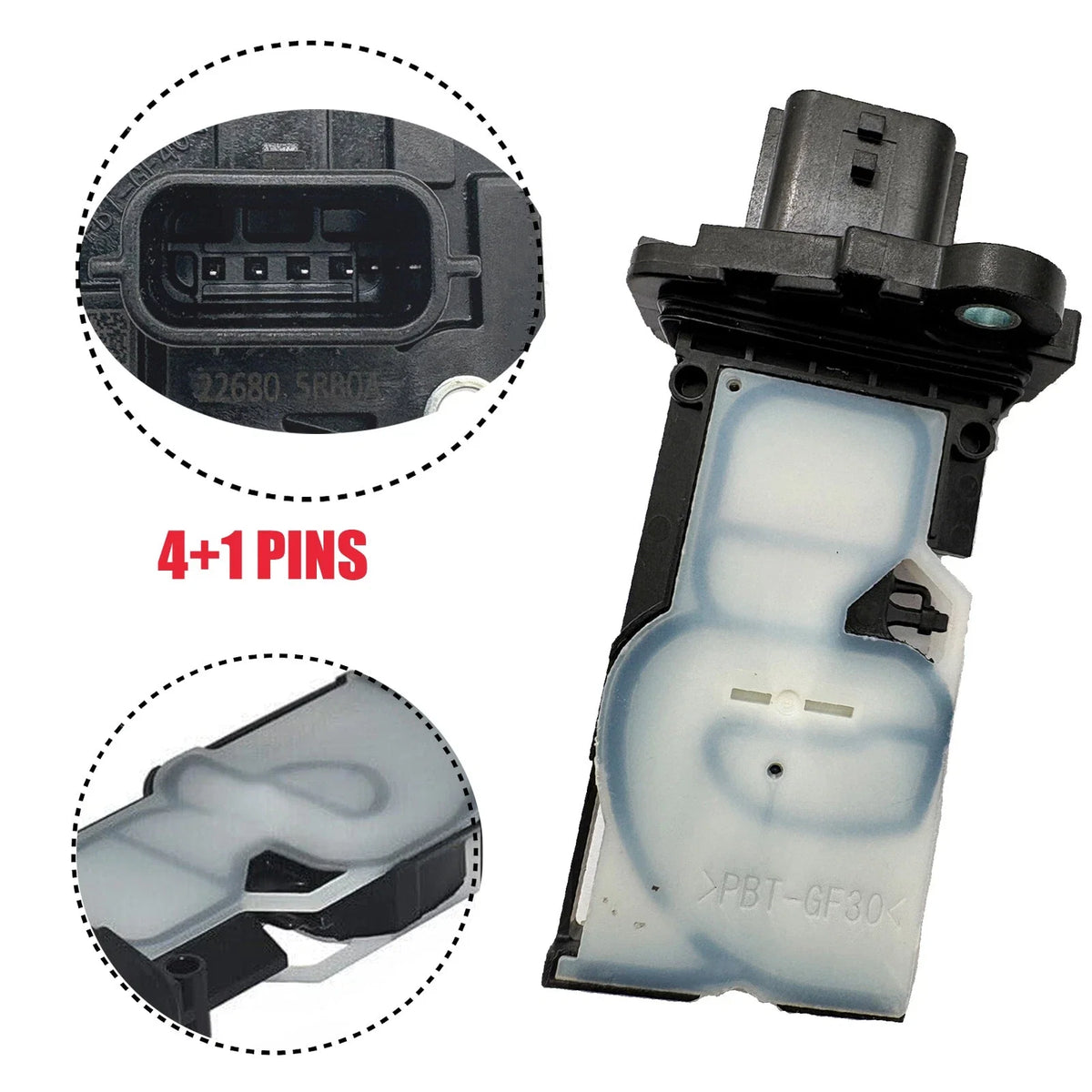 Mass Air Flow MAF Sensor for Nissan Pathfinder Rogue INFINITI QX60 (2013–2020) 22680-5RB0A