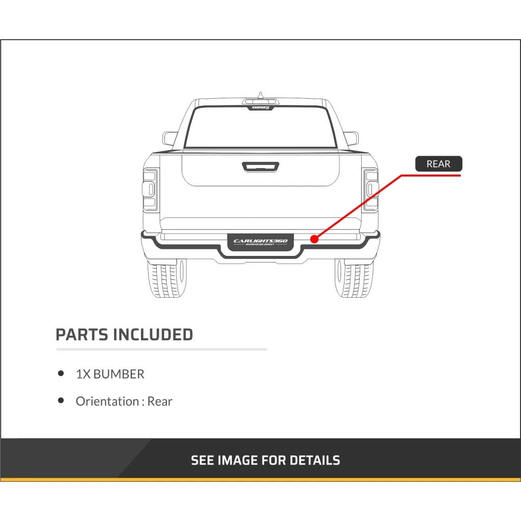 Rear Bumper Painted Primed for Suzuki Samurai (1990–1994) SZ1102103, MLX-SHE6805-91-1-CL360A50