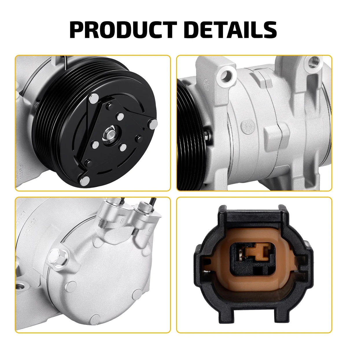 AC Compressor 7 Groove for Infiniti QX56 (2004–2013) 5.6L, Nissan Titan, Armada