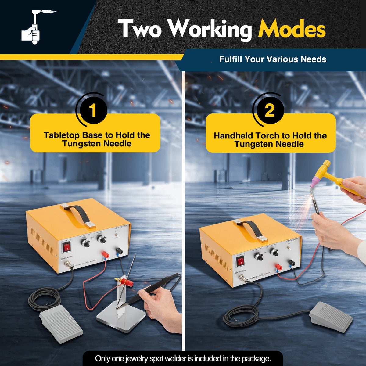 600W Jewelry Spot Welder for Gold Silver Metal (1-80A)