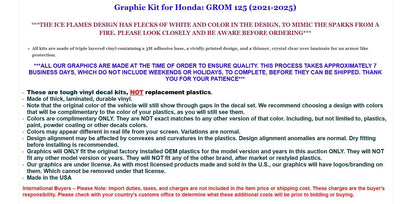 Graphic Stickers Decals for Honda Grom 125 (2021–2025)