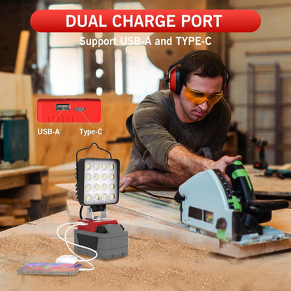 2X Cordless LED Work Light for Milwaukee M18 18V Battery