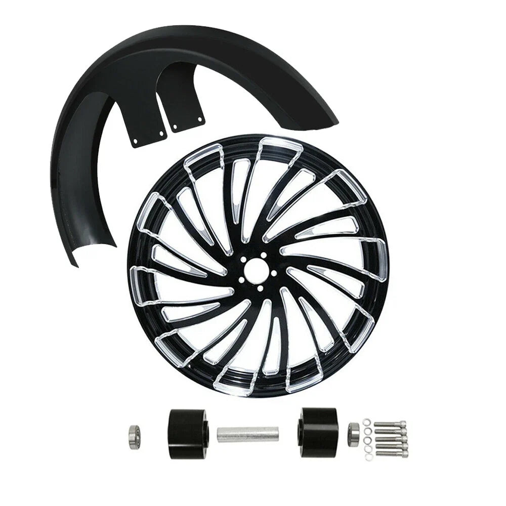 26" Front Wheel Rim Dual Hub & Fender for Harley Street Glide (2008–2025)
