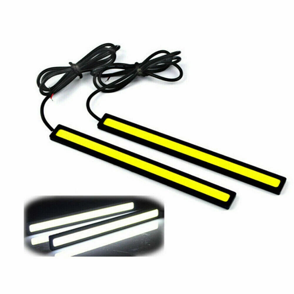 White LED Strip DRL Daytime Running Lights for Car (Waterproof)