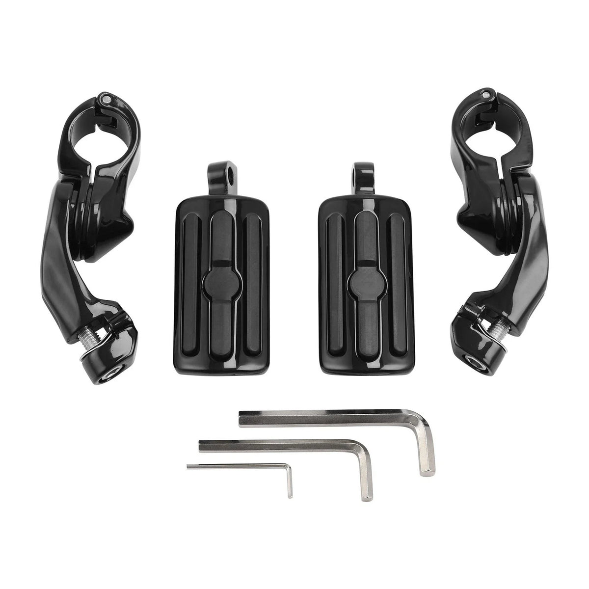 1 1/4" Short Angled Highway Bar Engine Guard Footpegs for Harley