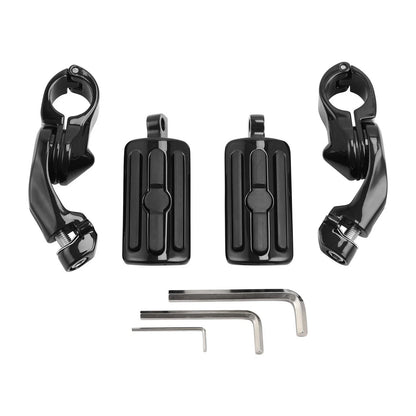 1 1/4" Short Angled Highway Bar Engine Guard Footpegs for Harley
