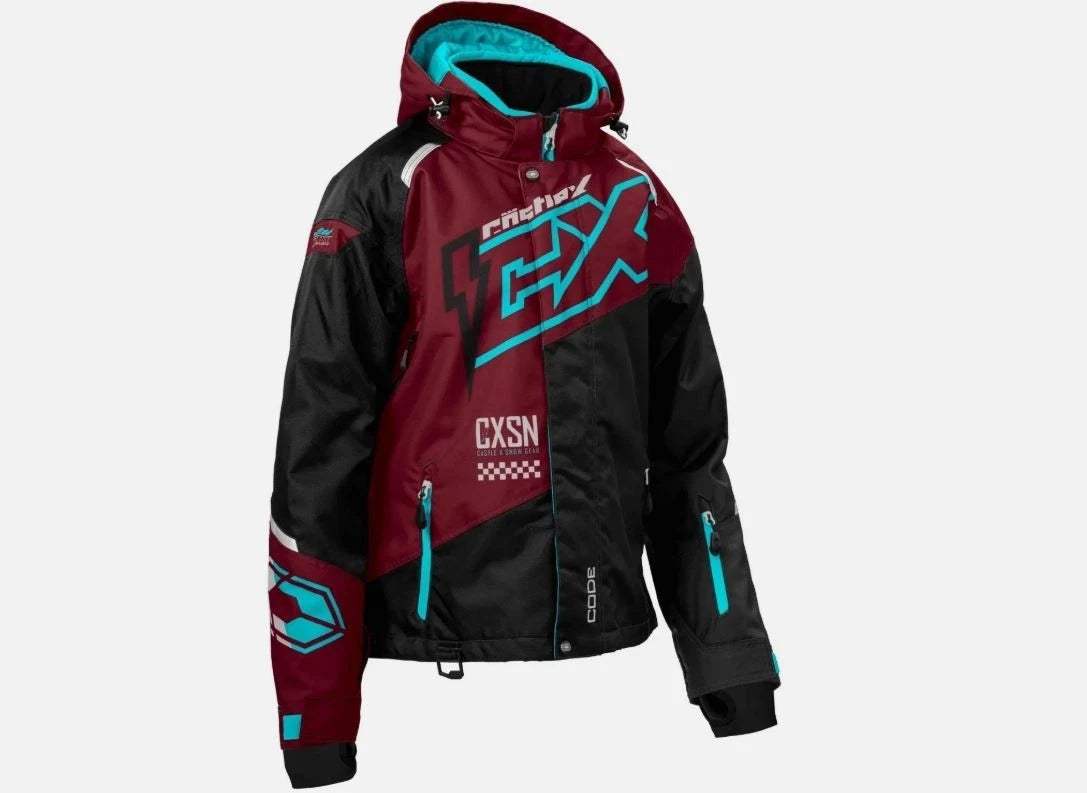 Castle X Code G5 Women's Snow Jacket Crimson/Turquoise