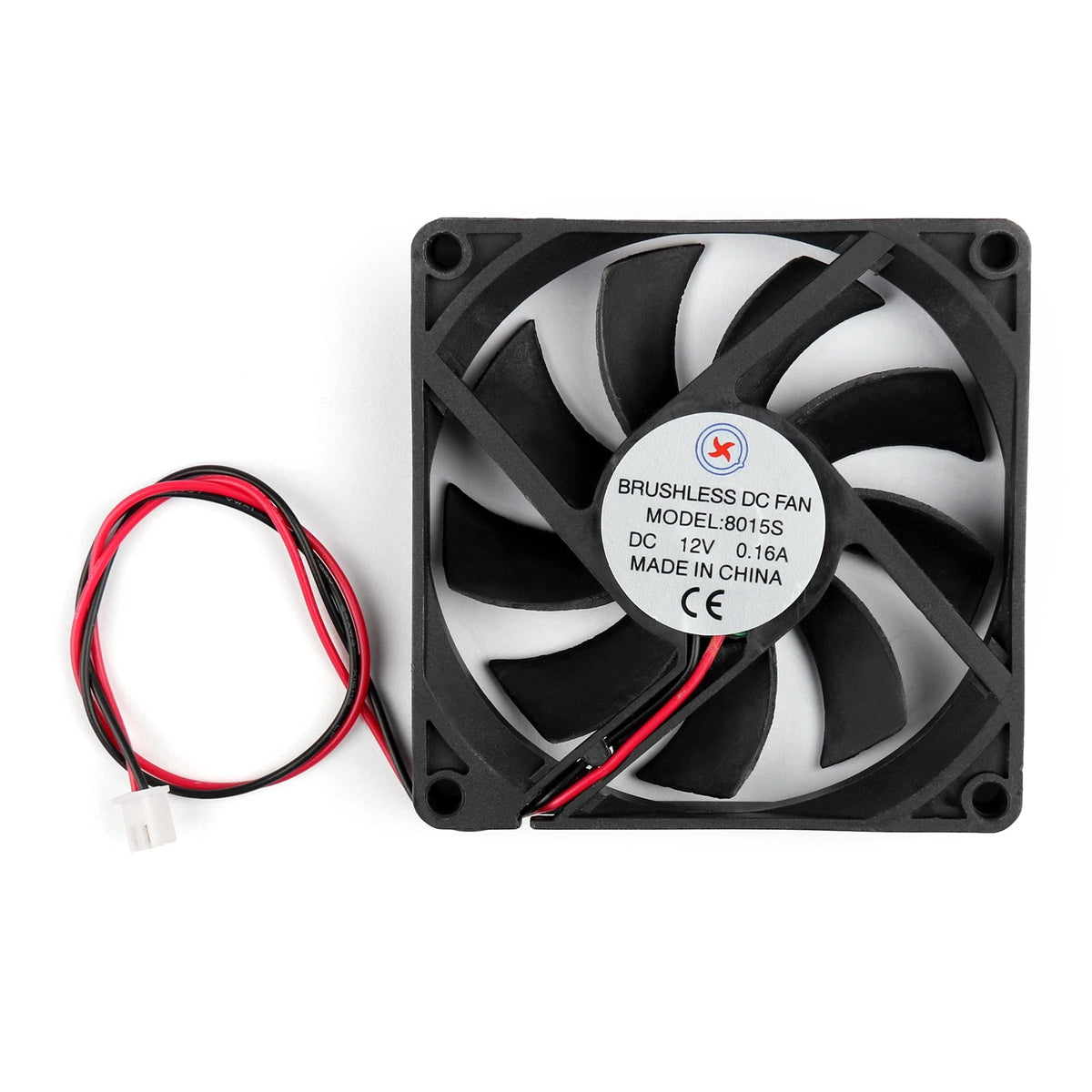 Set of 4 DC Brushless Cooling Fans 12V 8015s W001-B026-4PCS (80x80x15mm)