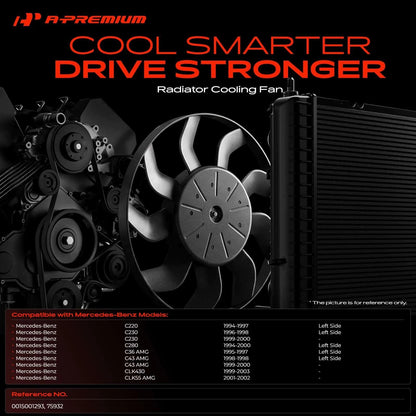 Cooling Fan Assembly for Mercedes-Benz C230 C280 C43 AMG (1996–2000) 0015001293, 75932