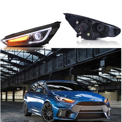 2X LED Halo Projector Headlights for Ford Focus (2015–2017) F1EZ-13008-A, FO2502339