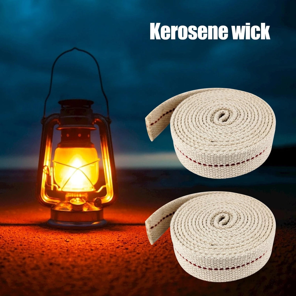 1 Roll Oil Lamp Wick for (6.5 Feet, 1 Inch Flat Cotton)