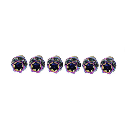 Set of 6 Titanium Torx Head Flange Bolts M8x40mm for Motorcycle