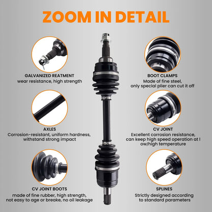 2X CV Joint Shaft for Honda FourTrax 300 TRX300FW 4x4 (1988–2000)