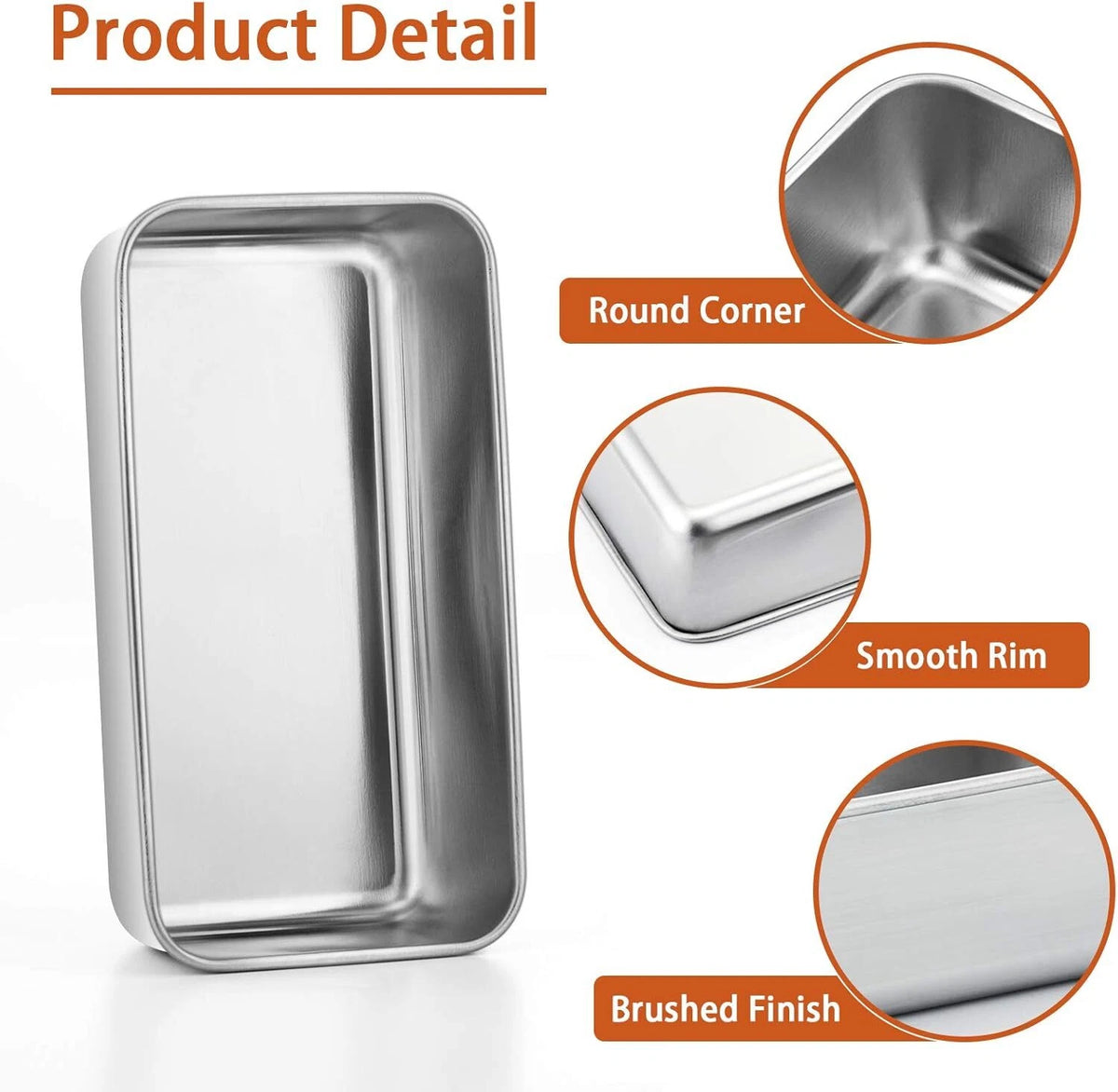 9 Inch Stainless Steel Loaf Pan for Baking Bread