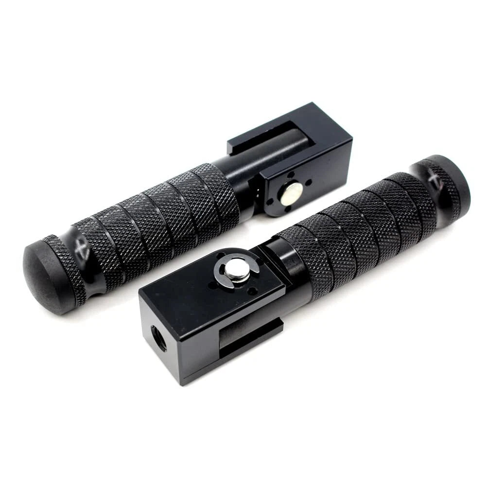 Folding Motorcycle Foot Pegs 90° for Electric Bikes Rearsets M8 Bolts
