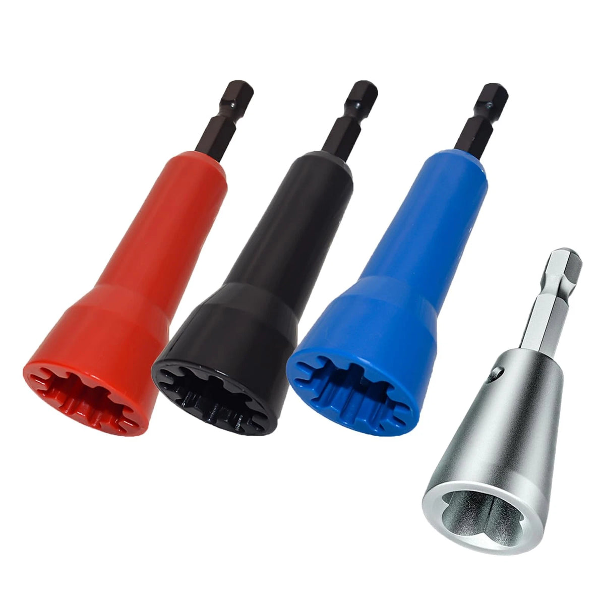 Set of 4 Wire Twister Tools for Drill Spin Connectors 1/4 Chuck
