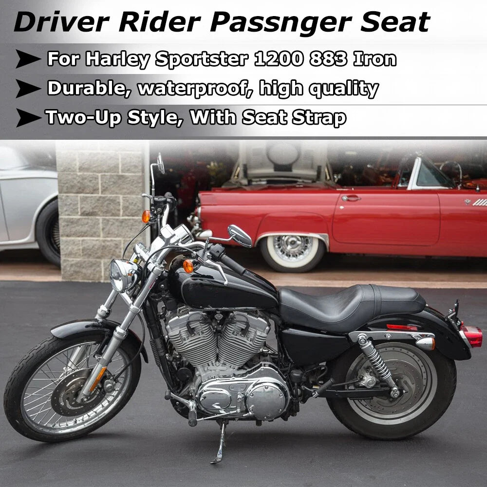 2X Up Seat for Harley Sportster 1200 883 (2004–2023) Black