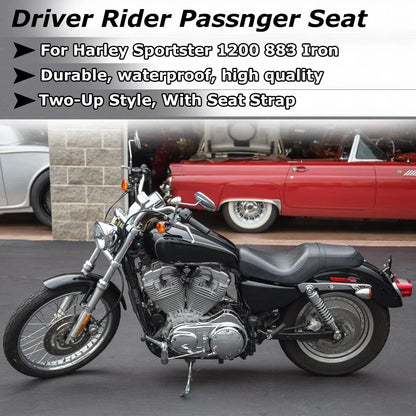 2X Up Seat for Harley Sportster 1200 883 (2004–2023) Black