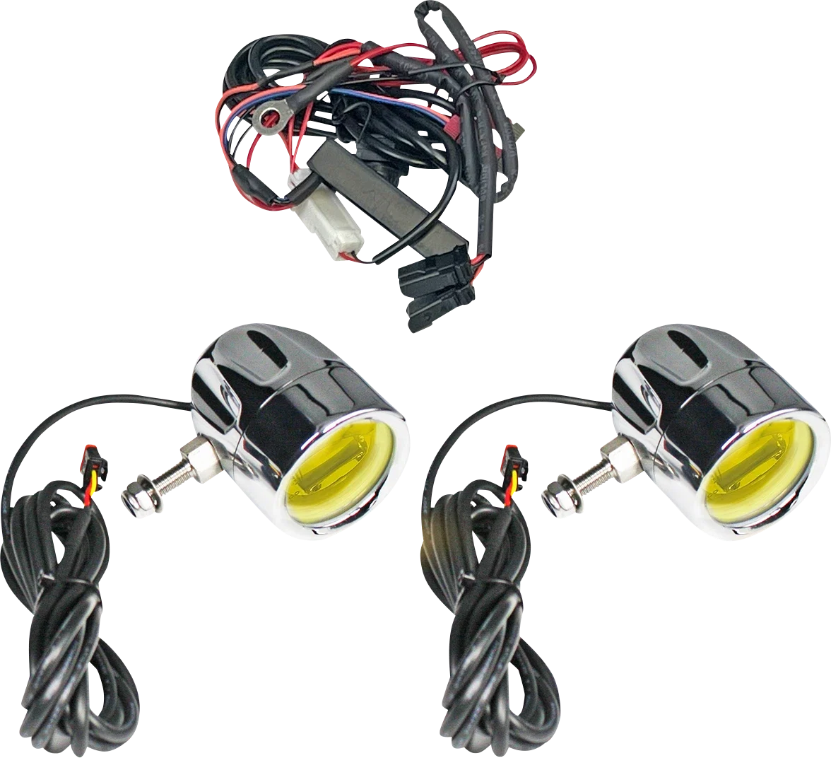Fog Light for Universal Applications (PB-FOG-UNV-YC) - Chrome - Yellow Lens