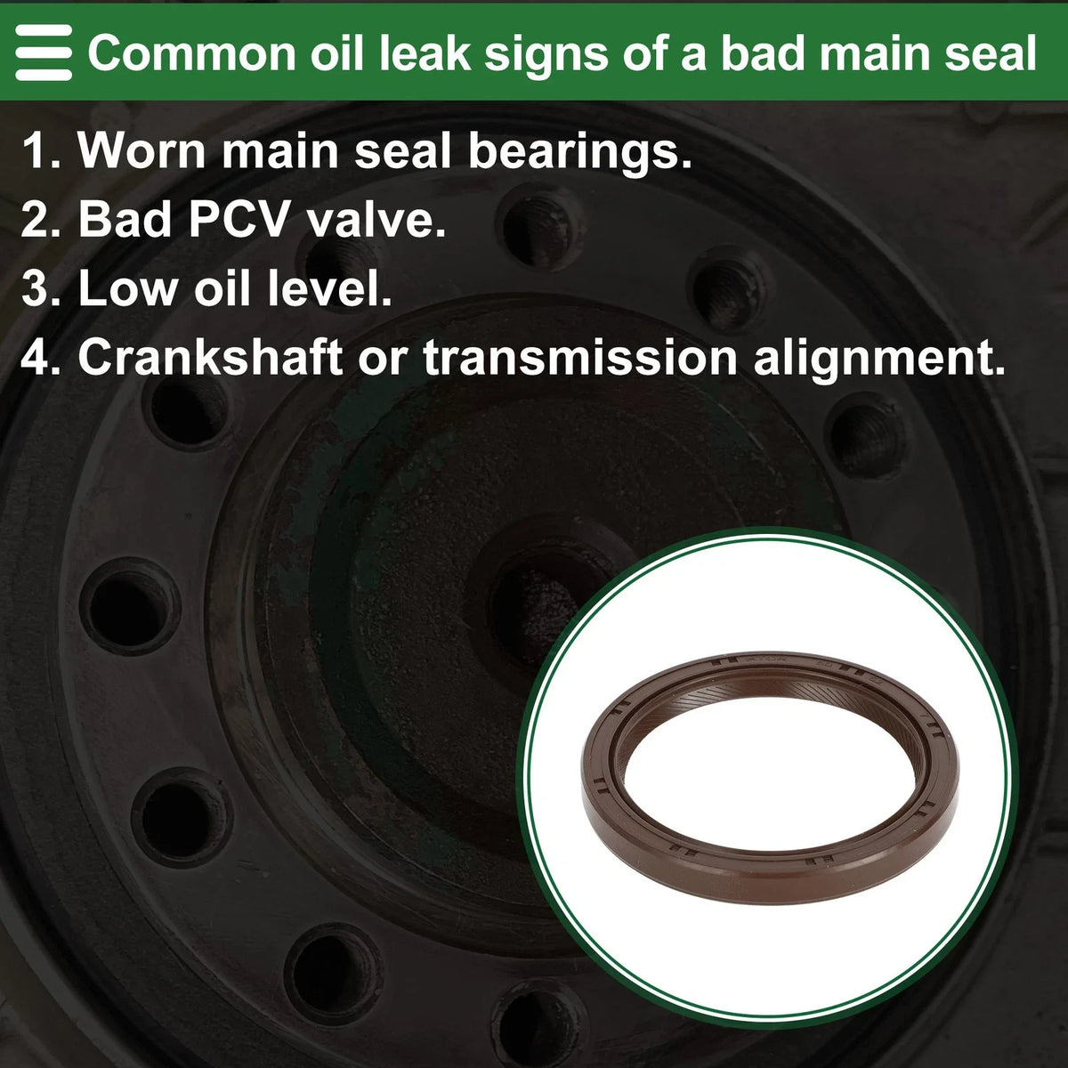 1 Pc Front Crankshaft Oil Seal for Nissan X-Trail (No. 13510-AD200)