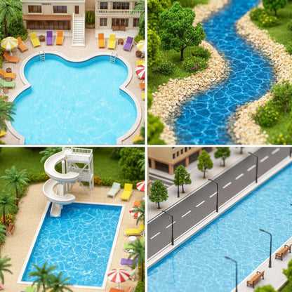 5 Sheets Ripple Water Sticker for A4 Size (Artificial Effect)