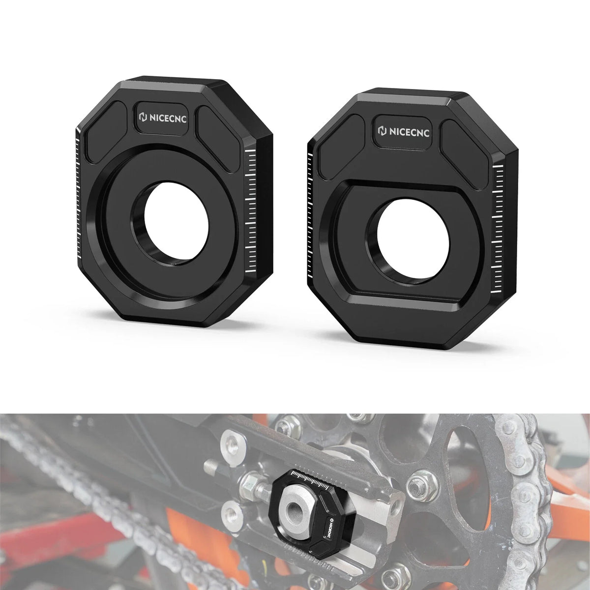 Axle Blocks Rear Chain Adjuster Kit for KTM 390 SMC R (2025)