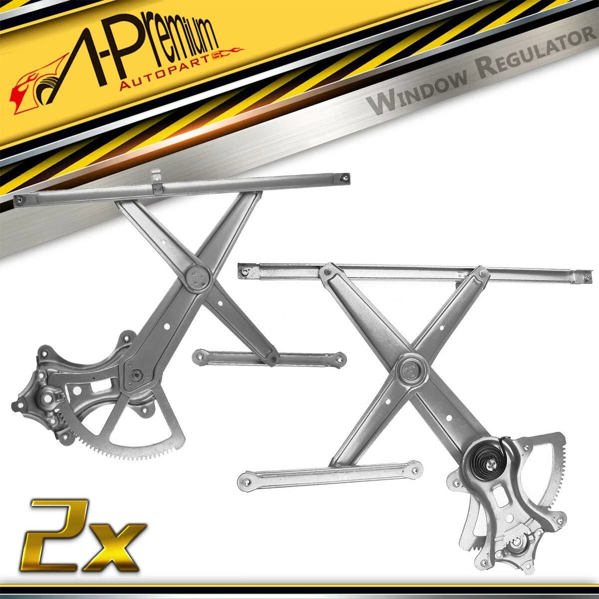 2X Front Power Window Regulator for Toyota Land Cruiser Lexus LX470 (6980260070, 6980160070, 740-509, 740-510)