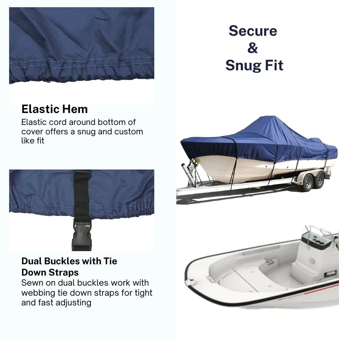 Trailerable Heavy Duty Waterproof Boat Cover for Lund 1240