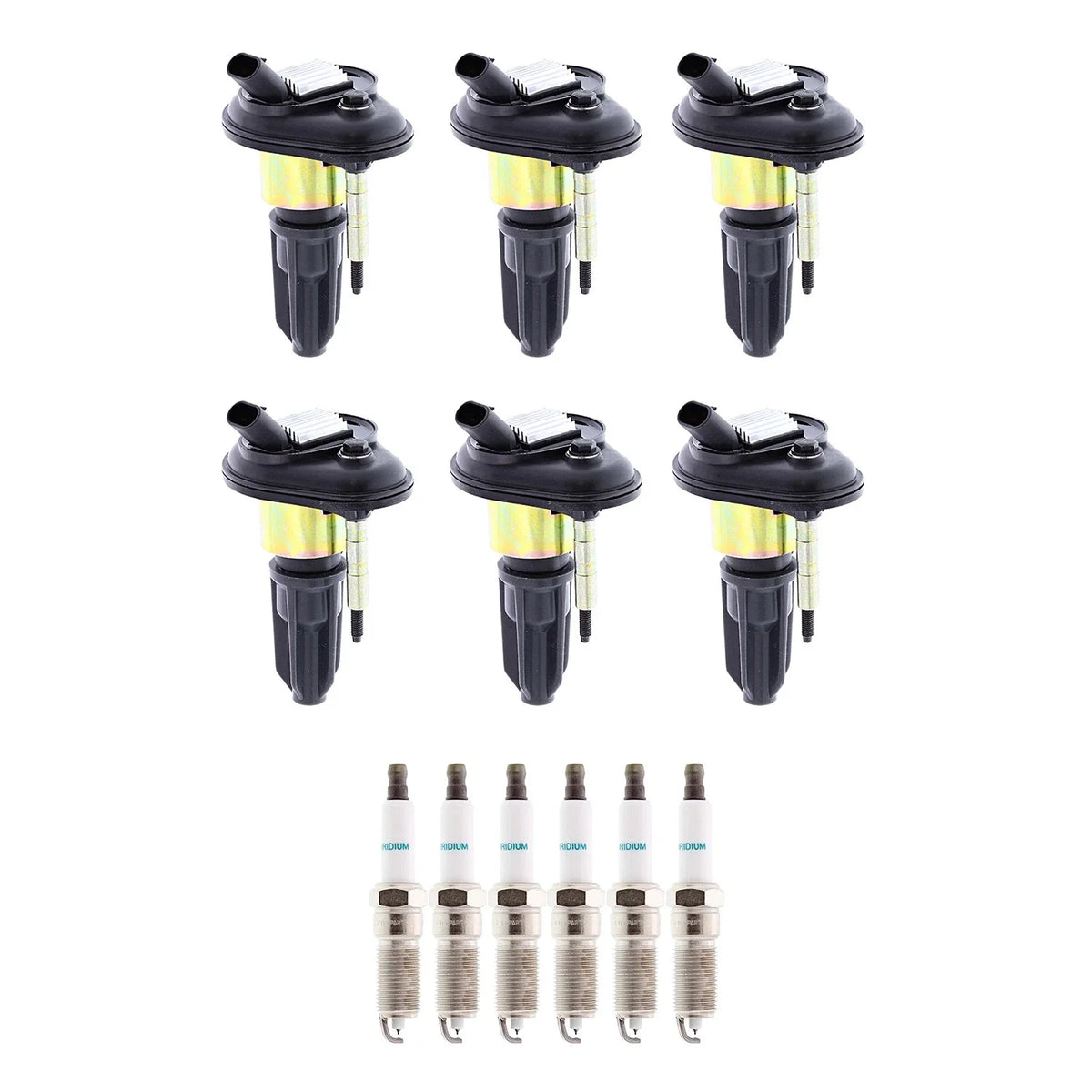 Set of 6 Denso Ignition Coils & Iridium Spark Plugs for Ascender Envoy XL (2002–2005)