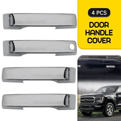 Gloss Chrome 4 Door Handle Covers for Ford F150 (2021–2025)