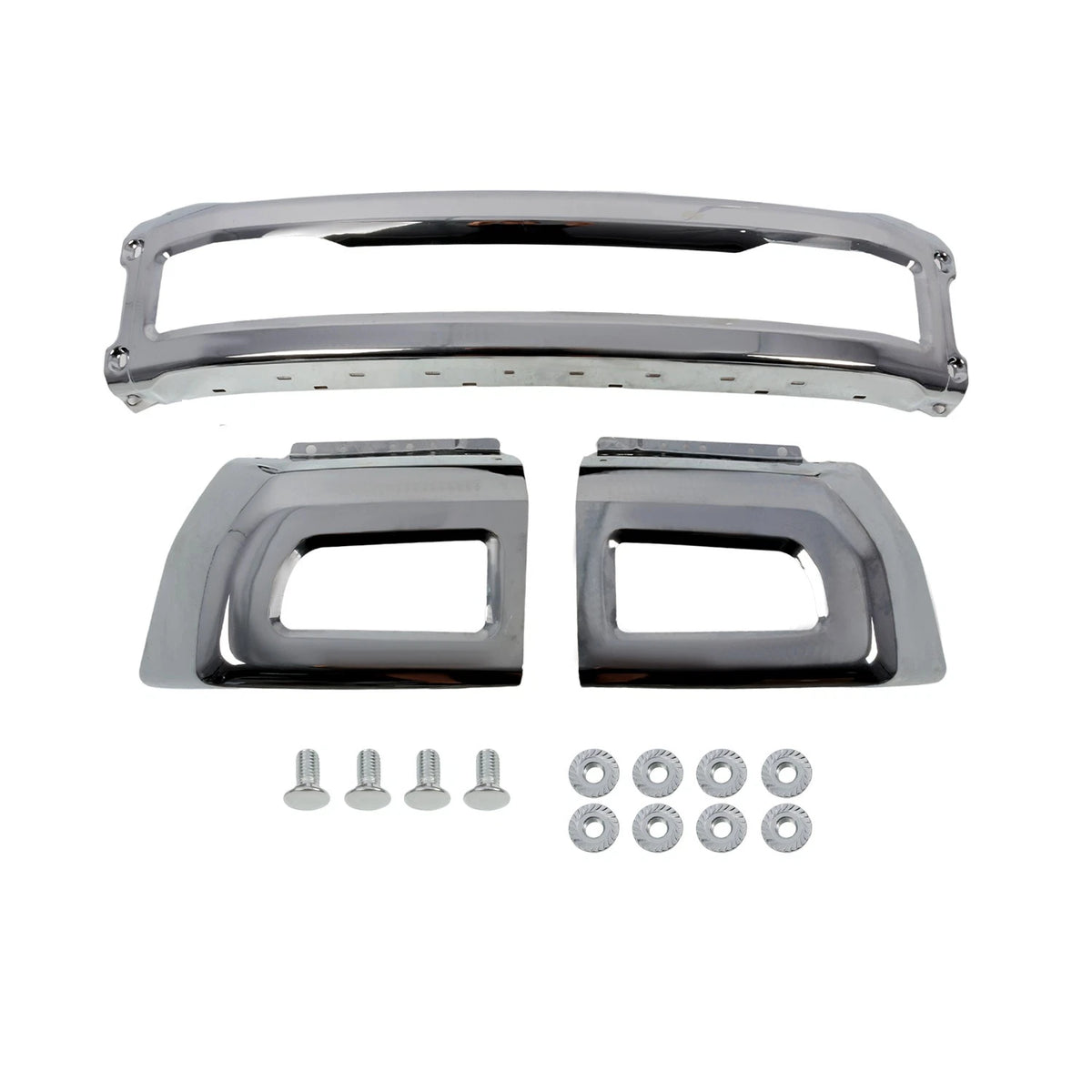 Chrome Front Bumper for Ford F250 F350 Super Duty (2017–2019) HC3Z17757ECP, HC3Z17757E, FO1002432