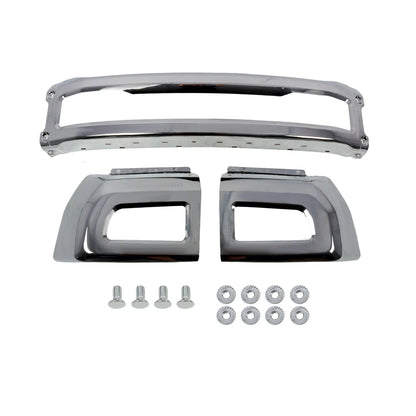 Chrome Front Bumper for Ford F250 F350 Super Duty (2017–2019) HC3Z17757ECP, HC3Z17757E, FO1002432
