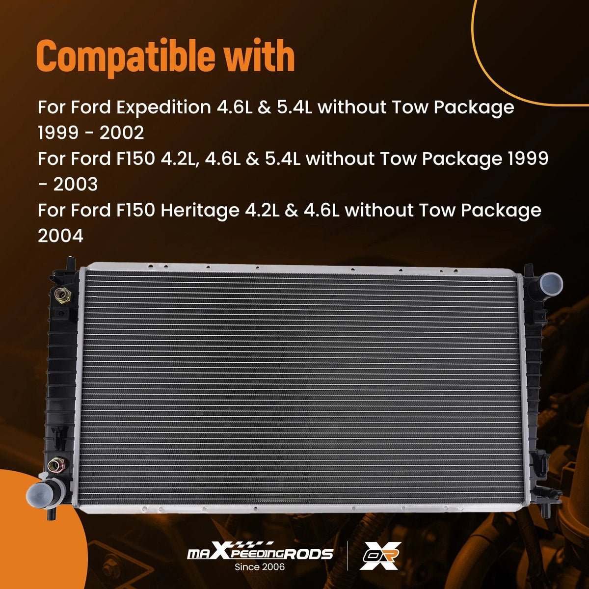 Cross Flow Cooling Radiator for Ford F-150 F-250 (1999–2003)