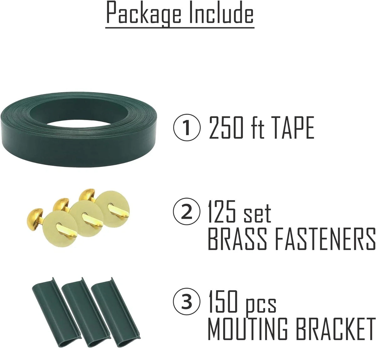 Privacy Fence Tape Weave & Bracket & Brass Fasteners for HTTMT