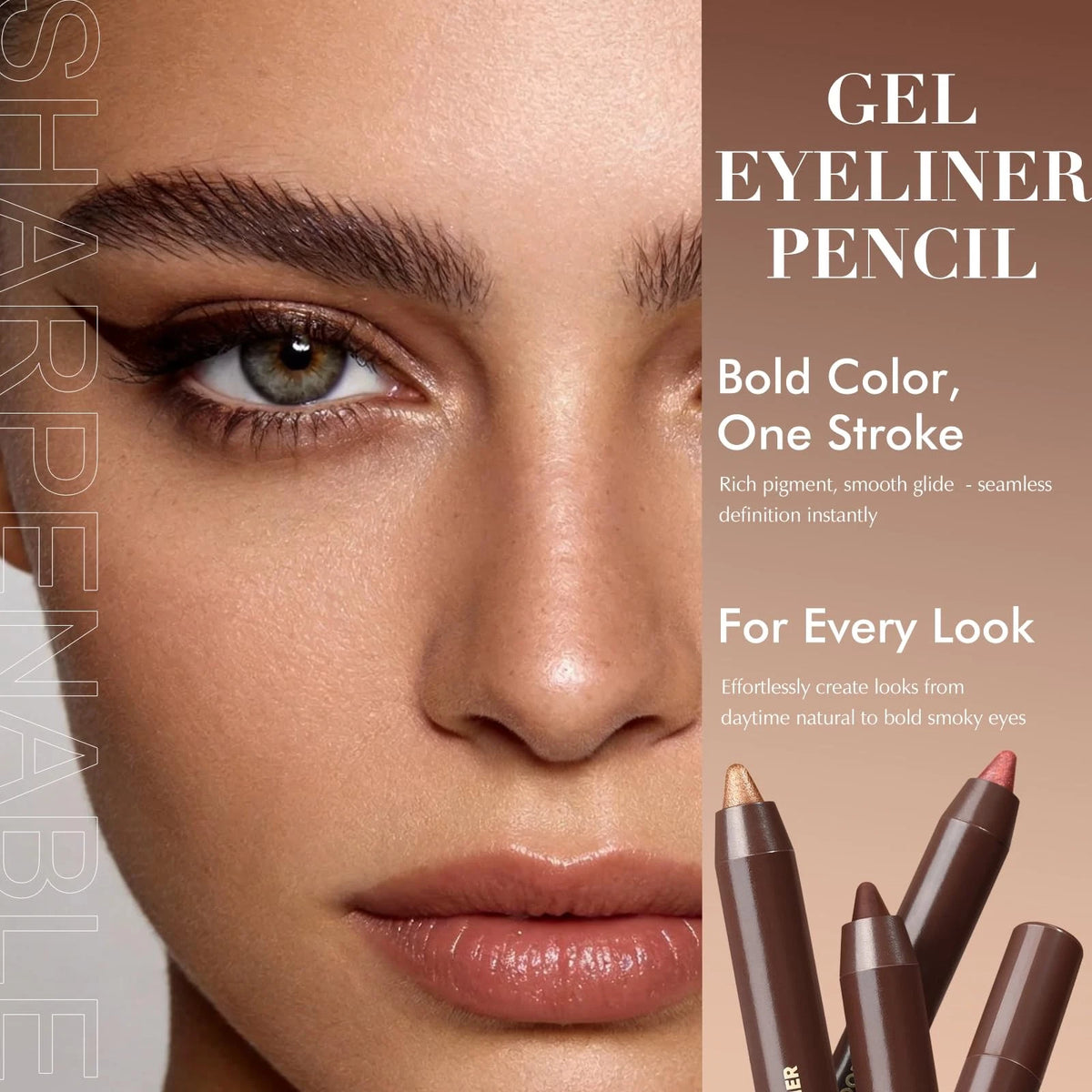 Brown Gel Eyeliner Pencil for Universal Fit (Waterproof)
