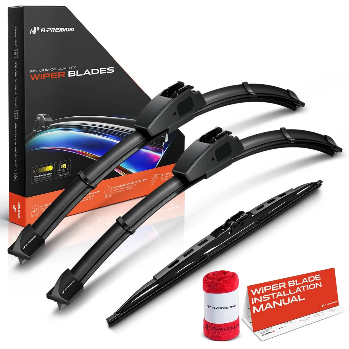 Set of 3 Windshield Wiper Blades for Ford Explorer (1991–2001)