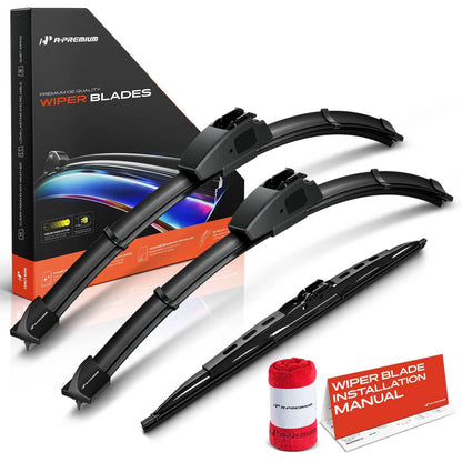 Set of 3 Windshield Wiper Blades for Ford Explorer (1991–2001)