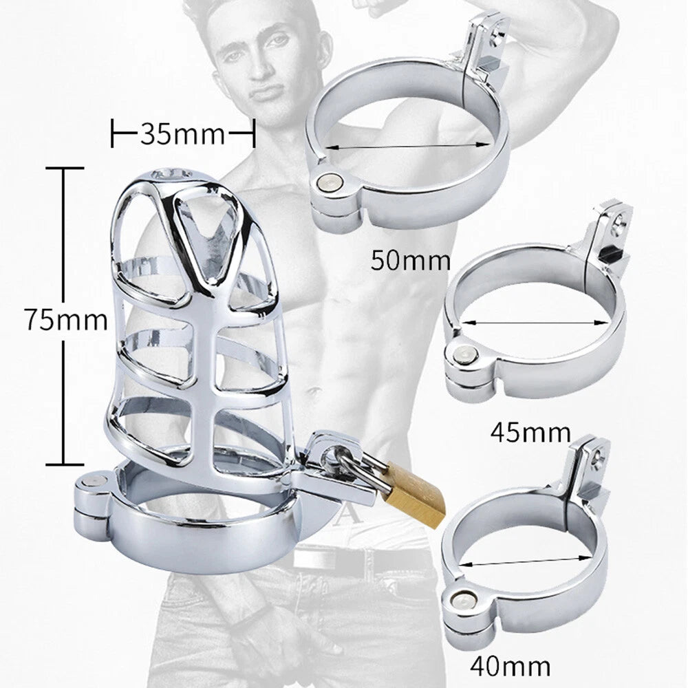 Stainless Steel Male Chastity Belt for Universal Fit (No Specific Years)