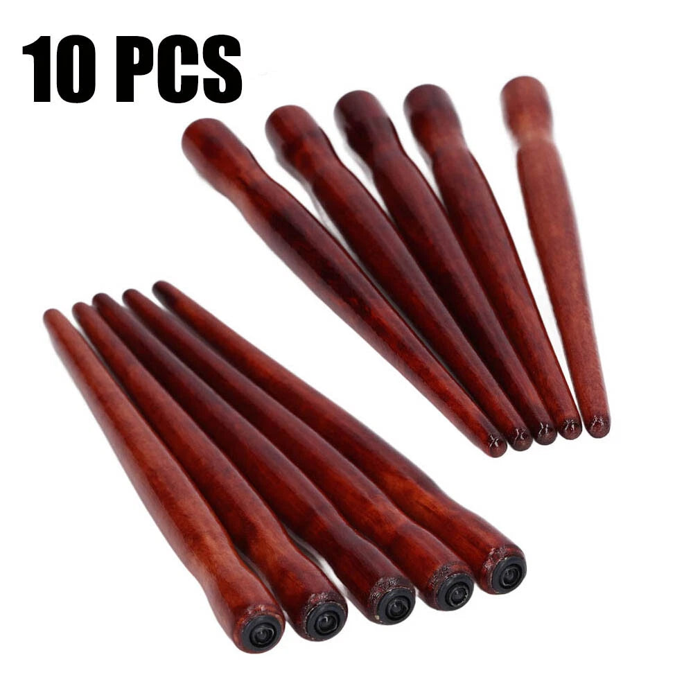 10Pcs Mahogany Calligraphy Penholders Dip Pen Holder Gifts