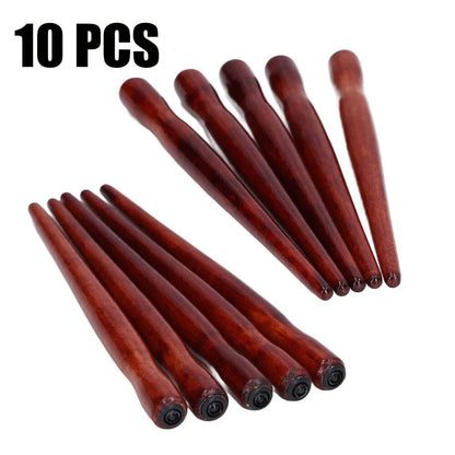 10Pcs Mahogany Calligraphy Penholders Dip Pen Holder Gifts