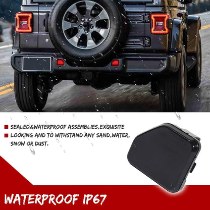 Smoked Lens Red LED Rear Bumper Reflector Light Kit for Jeep Wrangler JL (2018–2023)