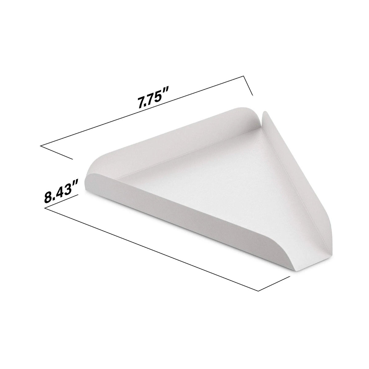 Pack of 500 White Pizza Wedge Plates for Pizza Slice Serving