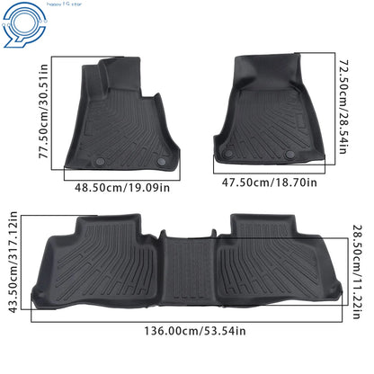 Floor Mats for Mercedes-Benz GLC Class (2016–2022) TPE Liner All-Weather