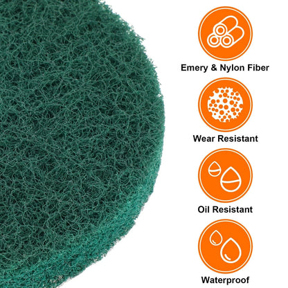 20pcs Scrubber Scouring Pads 5 Inch for Drill (180 Grit)