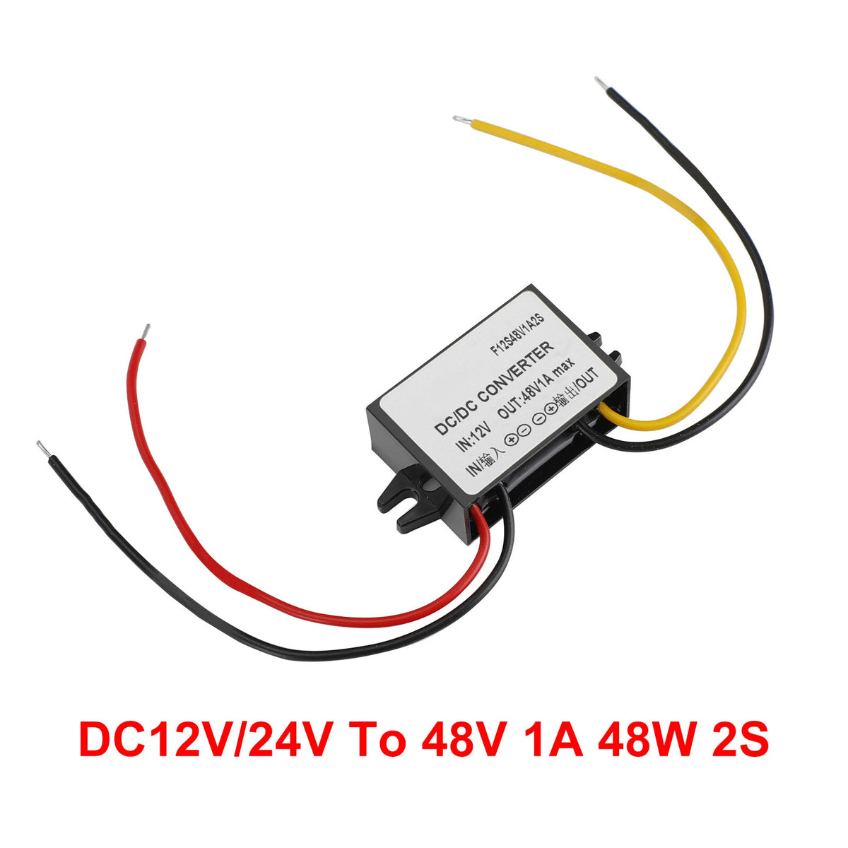 Waterproof DC/DC Converter Regulator 12V to 48V 1A 48W I015-A204