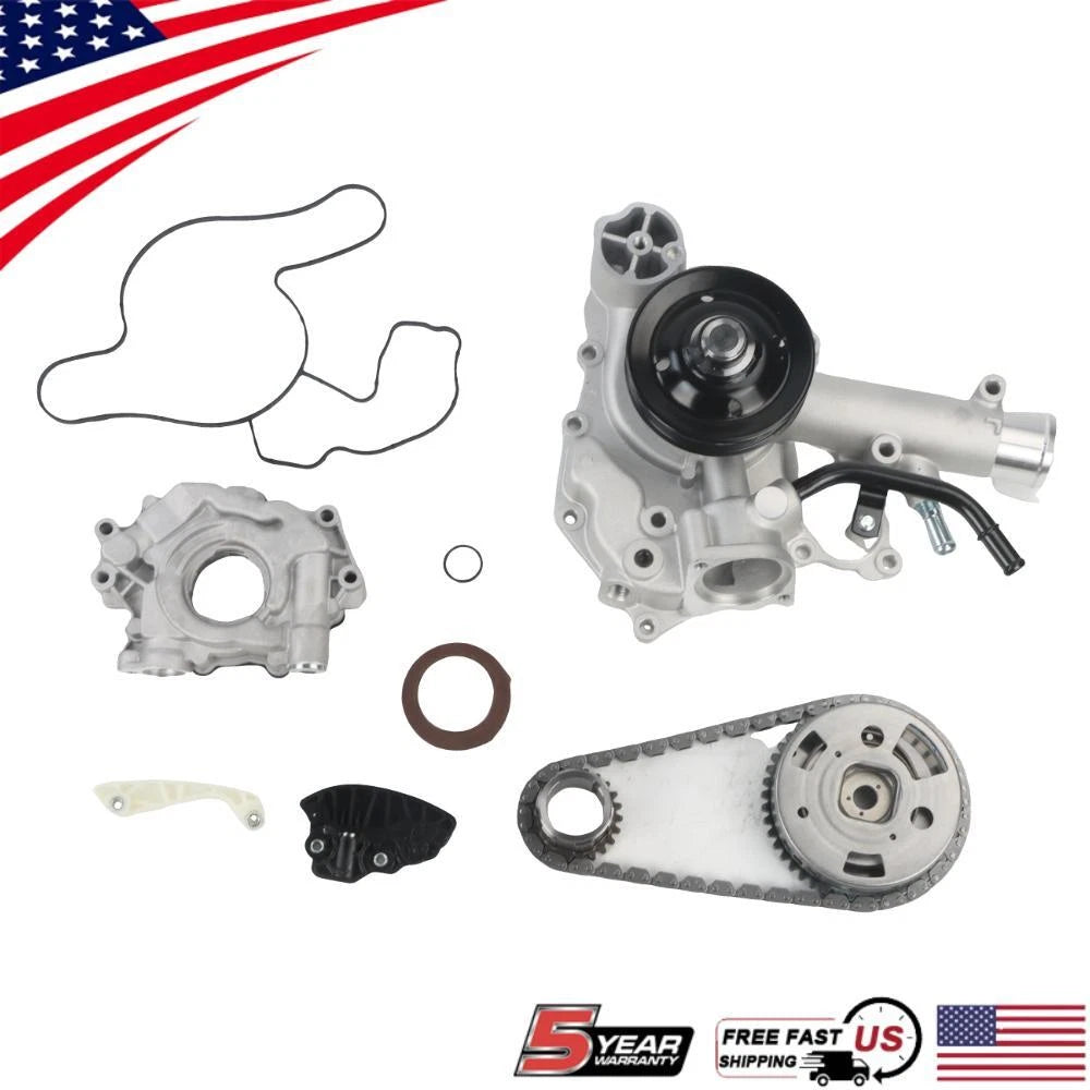 Timing Chain Kit & Oil Water Pump Set for Dodge Ram 1500 2500 3500 (2009–2018) - 5038785AB, 5038786AB, 53021727AC, 53021729AC