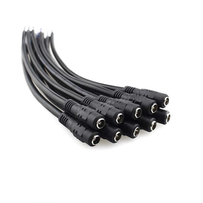 2X 18 AWG DC Power Pigtail Cable for Universal Use (10.5 inches, 2.1mm x 5.5mm)